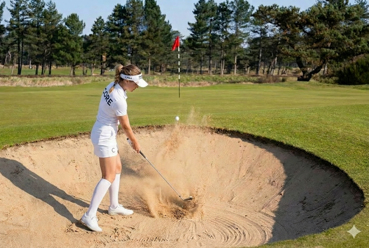 Bunker shot setup
